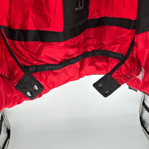 Spyder Black Jacket with White Logo and Red Accent - Picture 8 of 8